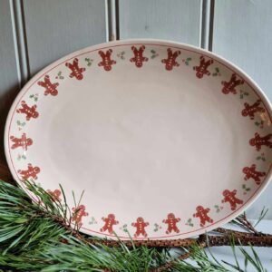 Oval gingerbread serving platter by Gisela Graham