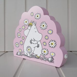 Moomin "Love" pink cloud LED night light, battery operated