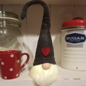 Grey light-up Christmas nisse/tomte/gnome/gonk ornament