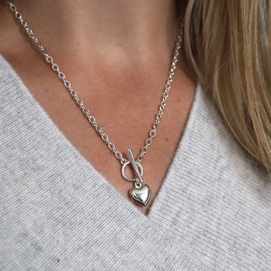 Topshop necklace with t bar in silver | ASOS