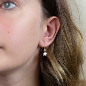 "Lindy" little silver star earrings