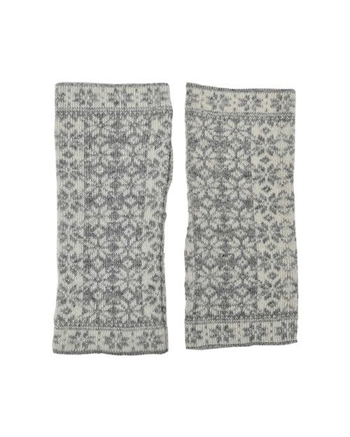 Cashmere blend Scandi wrist warmers - silver and white - Scandinavian ...