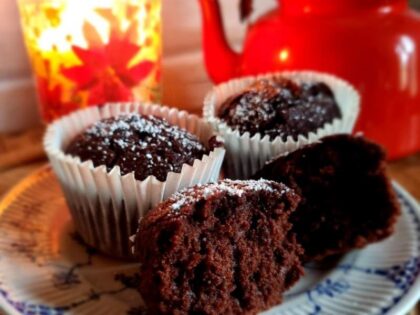 Wolf’s chocolate beetroot muffins