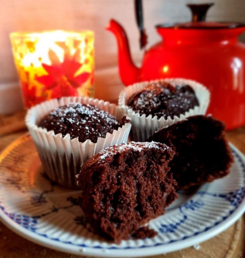 Wolf’s chocolate beetroot muffins