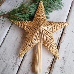Nordic natural straw star tree topper