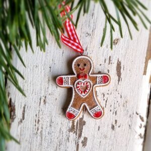 Gingerbread man Christmas tree ornament by Gisela Graham