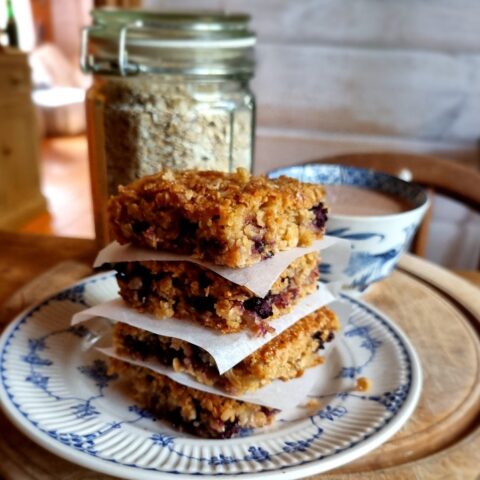 harvest foraged blackberry and almond flapjack recipe hyggestyle