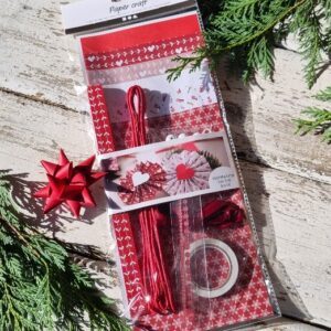 Danish Christmas paper craft kit - red