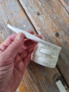Diy-upcycled-paper-coffee-cup-easter-basket-instructions7-225x300 DIY upcycled paper coffee cup woven Easter baskets