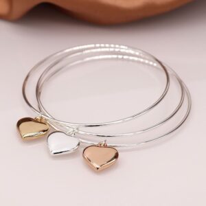 "Katja" fine triple heart bangles