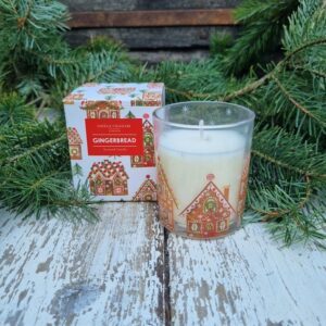 Scented gingerbread house Christmas candle by Gisela Graham 9cl