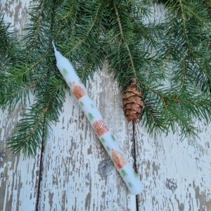 Gingerbread house Scandinavian traditional Christmas advent taper candle