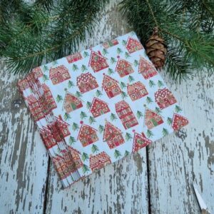 Gingerbread house paper napkins; for dining, crafts and decoupage