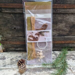 Danish Christmas paper craft kit - gold, cream and natural