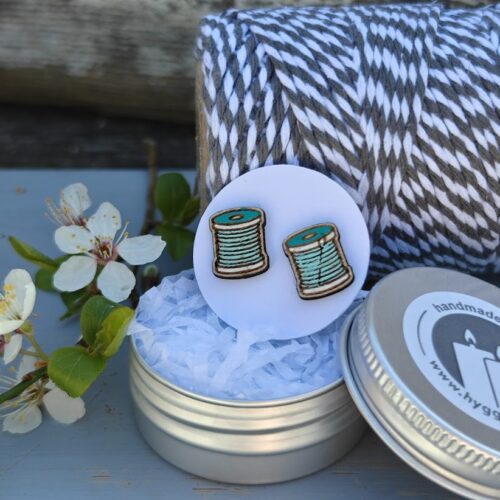 scandi-nordic-handpainted-birch-statement-earrings-hygge-cotton-reel-needle-turquoise-sewing-500x500 Wholesale wooden jewellery
