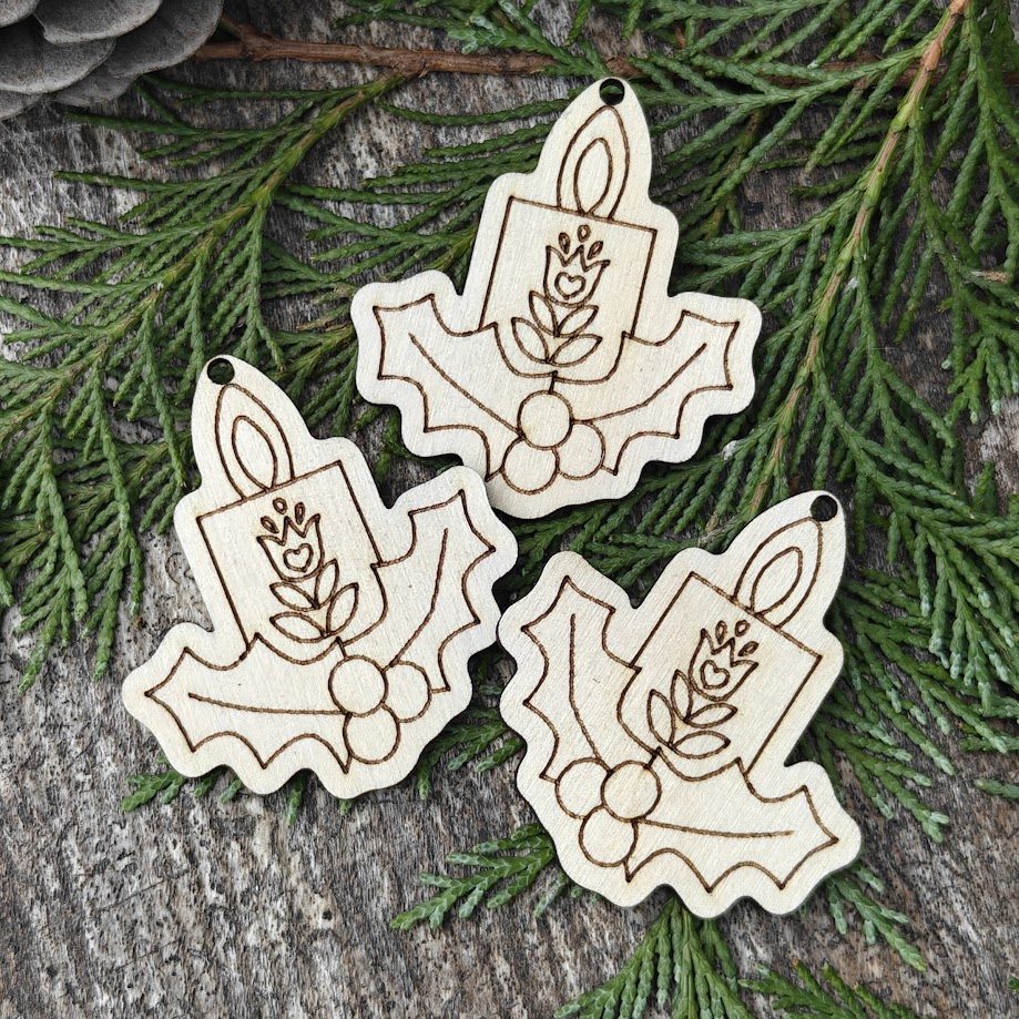 hyggestyle folk art xmas ornaments wooden scandi candle craft shape 1