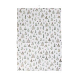 Scandi trees Christmas 100% cotton tea towel by Gisela Graham