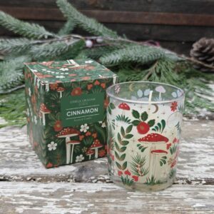 Forest Toadstool Cinnamon Christmas candle by Gisela Graham 9cl