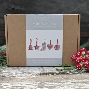 Make your own set of Scandi gingham Christmas decorations by Gisela Graham