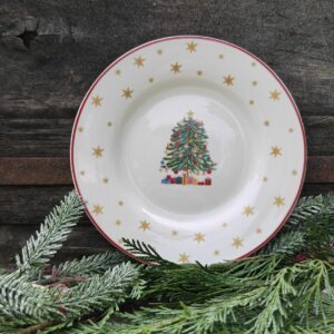 Nostalgia Christmas tree bone china dinner plate