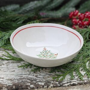 Scandi trees Christmas snack bowl by Gisela Graham