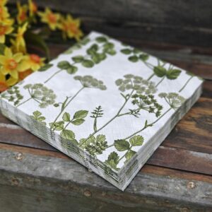 Spring hedgerow paper napkins by Gisela Graham