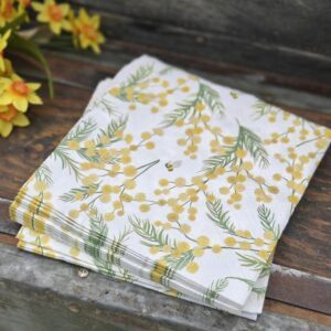 Spring mimosa paper napkins by Gisela Graham