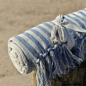 gisela-graham-blue-stripe-coastal-throw-blanket-2-300x300 Home New