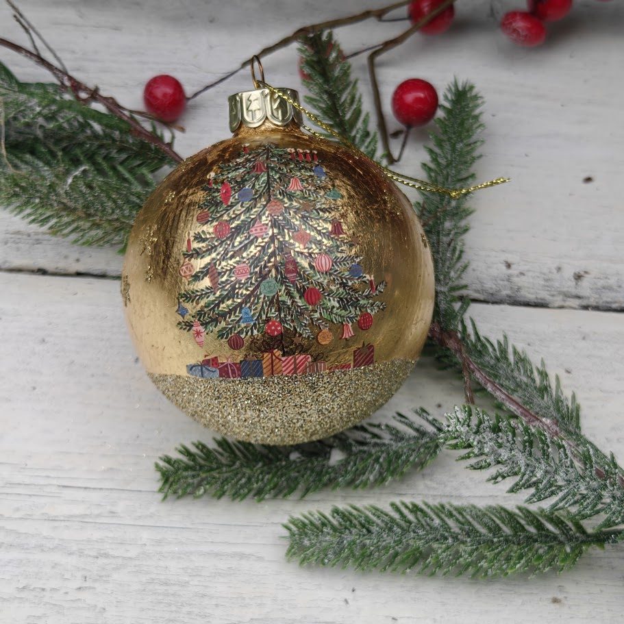 01904 gisela graham nostalgia christmas tree bauble