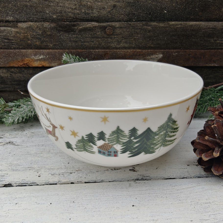 38123 dessert bowl nostalgia sleigh xmas gisela graham