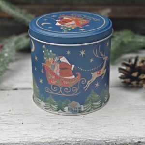 Nostalgia Sleigh and Santa Christmas chocolate gift tin by Gisela Graham