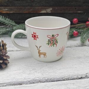 Gisela Graham Nordic Icons Christmas stoneware mug